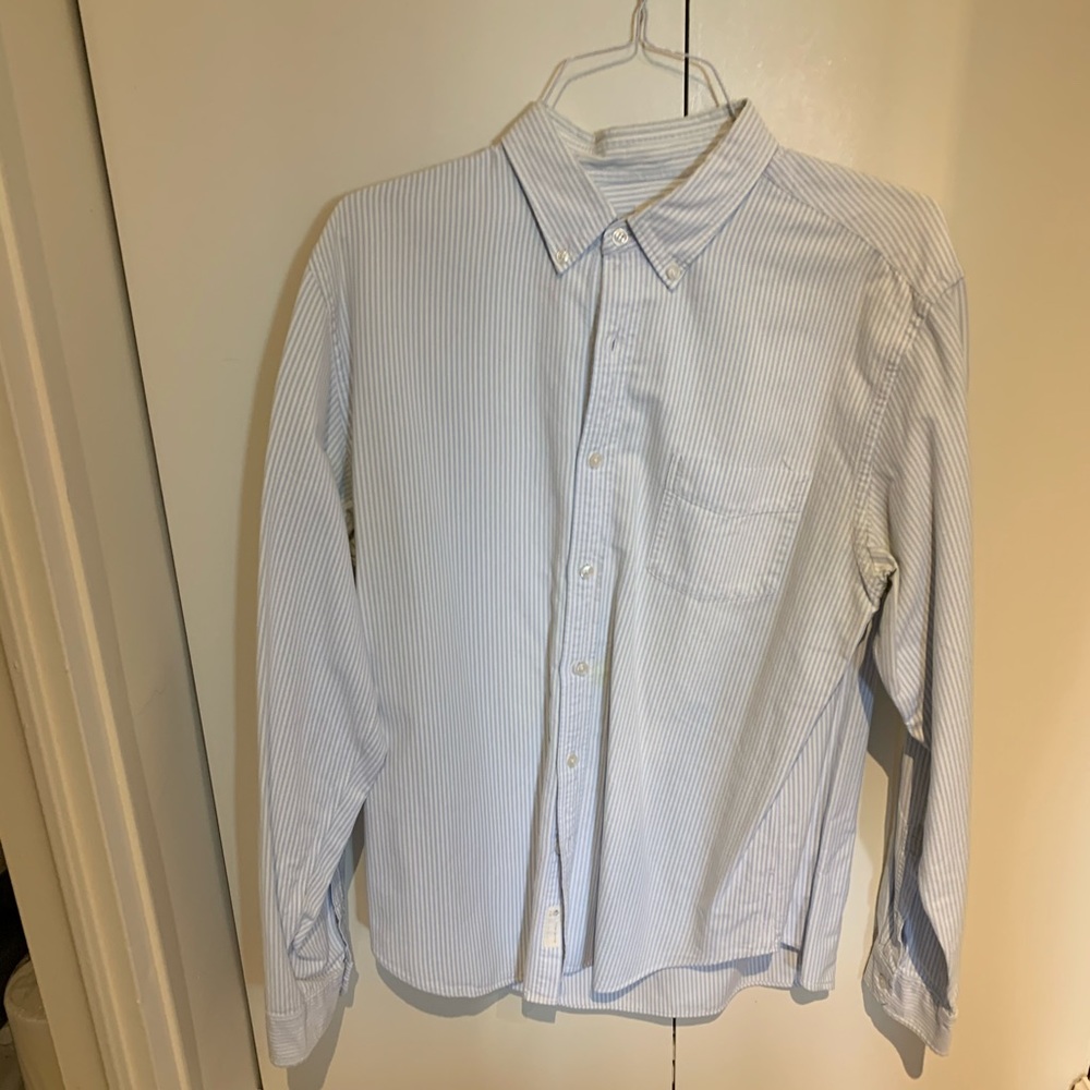 J CREW STRIPED OXFORD SHIRT
